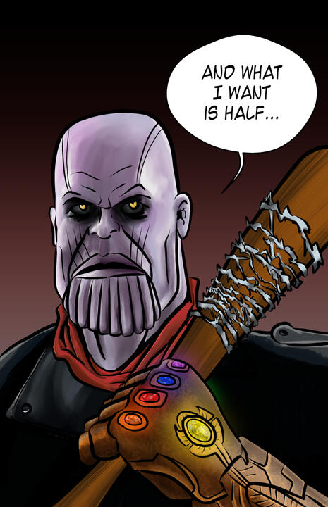 Thanos Negan Mash up